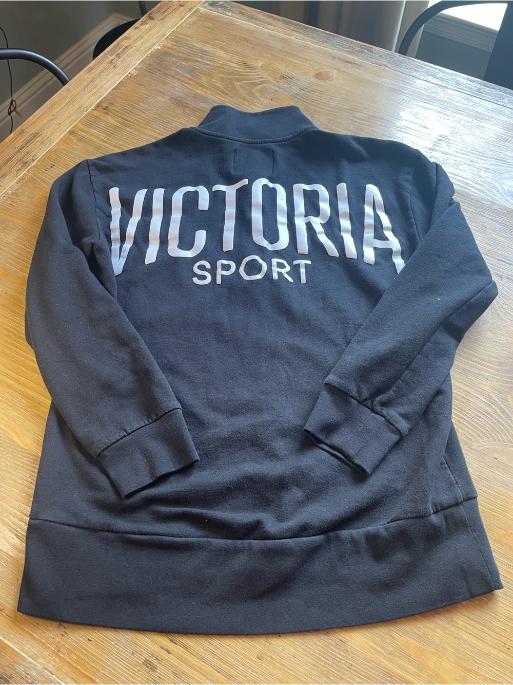 Victoria's Secret Sport Black Sweatshirt with White Logo
